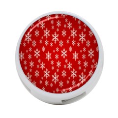 Christmas Snow Flake Pattern 4-port Usb Hub (one Side)