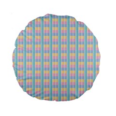 Grid Squares Texture Pattern Standard 15  Premium Round Cushions by Nexatart