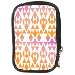 Geometric Abstract Orange Purple Pattern Compact Camera Cases by Nexatart