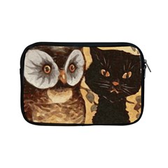 Owl And Black Cat Apple Ipad Mini Zipper Cases by Nexatart