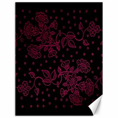 Pink Floral Pattern Background Wallpaper Canvas 12  X 16   by Nexatart