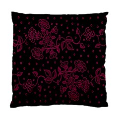 Pink Floral Pattern Background Wallpaper Standard Cushion Case (one Side) by Nexatart