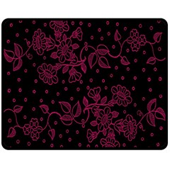 Pink Floral Pattern Background Wallpaper Fleece Blanket (medium)  by Nexatart