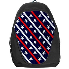 Patriotic Red White Blue Stars Backpack Bag by Nexatart