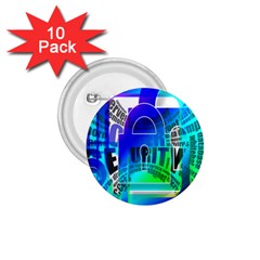 Security Castle Sure Padlock 1 75  Buttons (10 Pack) by Nexatart