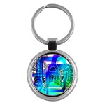 Security Castle Sure Padlock Key Chains (Round)  Front