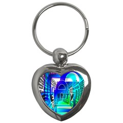Security Castle Sure Padlock Key Chains (heart)  by Nexatart