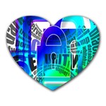 Security Castle Sure Padlock Heart Mousepads Front