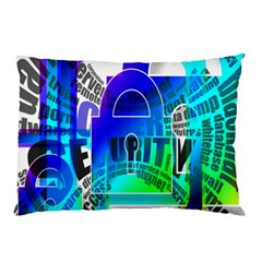 Security Castle Sure Padlock Pillow Case (two Sides) by Nexatart