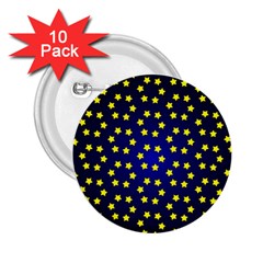 Star Christmas Yellow 2 25  Buttons (10 Pack) 