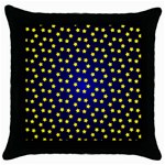 Star Christmas Yellow Throw Pillow Case (Black) Front