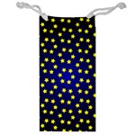 Star Christmas Yellow Jewelry Bag Front