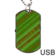 Stripes Course Texture Background Dog Tag Usb Flash (one Side) by Nexatart