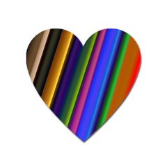 Strip Colorful Pipes Books Color Heart Magnet by Nexatart