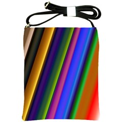 Strip Colorful Pipes Books Color Shoulder Sling Bags by Nexatart