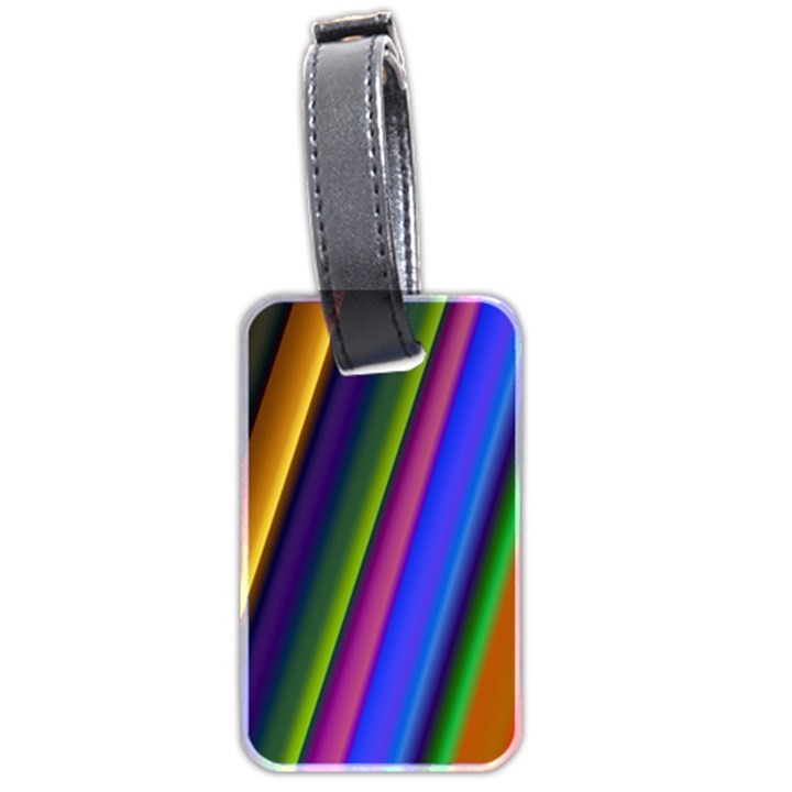 Strip Colorful Pipes Books Color Luggage Tags (Two Sides)