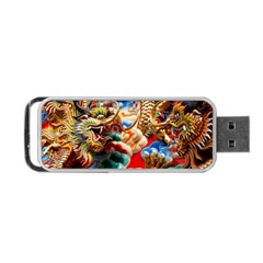 Thailand Bangkok Temple Roof Asia Portable Usb Flash (two Sides) by Nexatart