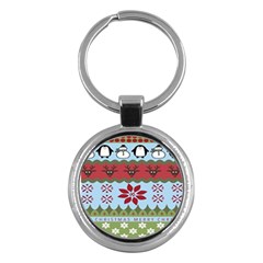 Ugly Christmas Xmas Key Chains (Round) 