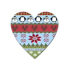 Ugly Christmas Xmas Heart Magnet
