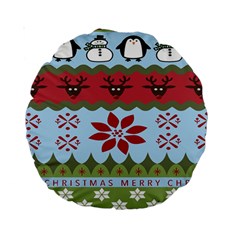 Ugly Christmas Xmas Standard 15  Premium Round Cushions