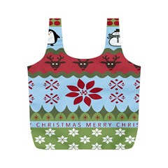 Ugly Christmas Xmas Full Print Recycle Bags (M) 