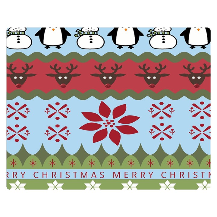 Ugly Christmas Xmas Double Sided Flano Blanket (Medium) 