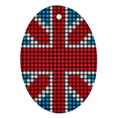 The Flag Of The Kingdom Of Great Britain Oval Ornament (two Sides) by Nexatart