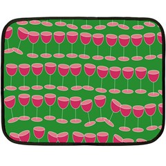 Wine Red Champagne Glass Red Wine Fleece Blanket (mini) by Nexatart