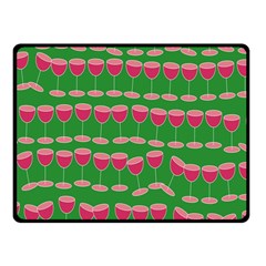 Wine Red Champagne Glass Red Wine Double Sided Fleece Blanket (small)  by Nexatart