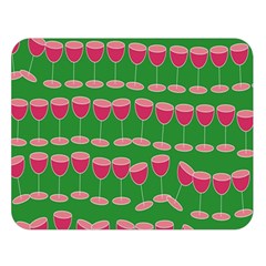 Wine Red Champagne Glass Red Wine Double Sided Flano Blanket (large)  by Nexatart