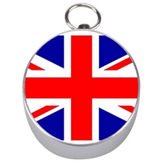 Union Jack Flag Silver Compasses by Nexatart