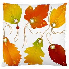 Vector Beautiful Maple Leaf Large Cushion Case (two Sides) by Nexatart