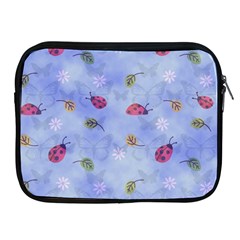 Ladybug Blue Nature Apple Ipad 2/3/4 Zipper Cases by Nexatart