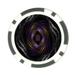 Abstract Fractal Art Poker Chip Card Guard Front