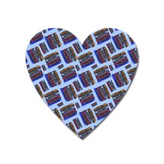 Abstract Pattern Seamless Artwork Heart Magnet by Nexatart