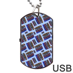 Abstract Pattern Seamless Artwork Dog Tag Usb Flash (one Side) by Nexatart