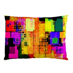 Abstract Squares Background Pattern Pillow Case (two Sides) by Nexatart