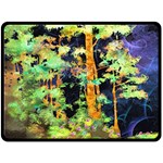 Abstract Trees Flowers Landscape Double Sided Fleece Blanket (Large)  80 x60  Blanket Front
