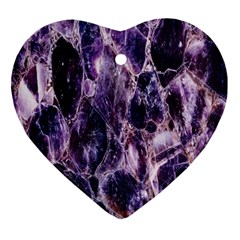 Agate Naturalpurple Stone Ornament (heart) by Alisyart