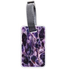 Agate Naturalpurple Stone Luggage Tags (one Side)  by Alisyart