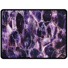 Agate Naturalpurple Stone Double Sided Fleece Blanket (large) 