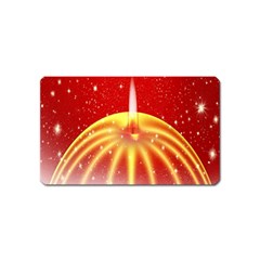 Advent Candle Star Christmas Magnet (name Card) by Nexatart