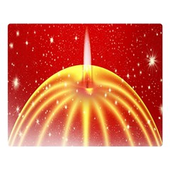 Advent Candle Star Christmas Double Sided Flano Blanket (large) 