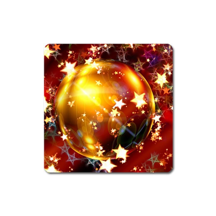 Advent Star Christmas Square Magnet