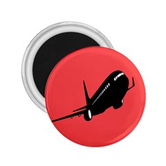 Air Plane Boeing Red Black Fly 2 25  Magnets