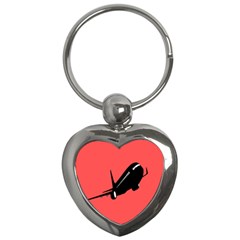 Air Plane Boeing Red Black Fly Key Chains (heart) 