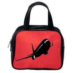 Air Plane Boeing Red Black Fly Classic Handbags (one Side)