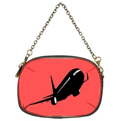 Air Plane Boeing Red Black Fly Chain Purses (two Sides)  by Alisyart