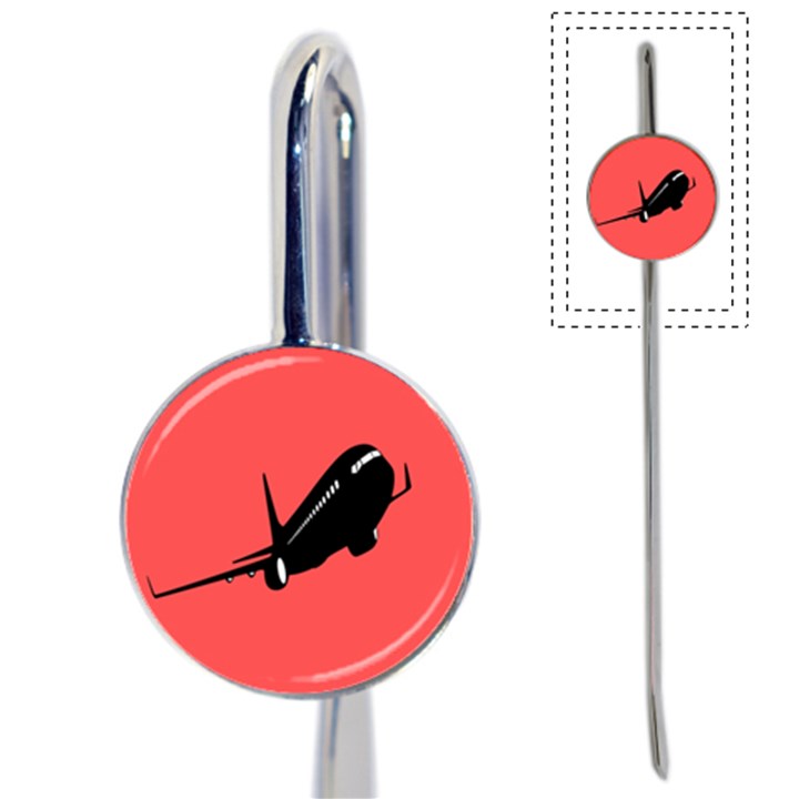 Air Plane Boeing Red Black Fly Book Mark