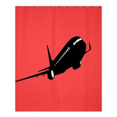 Air Plane Boeing Red Black Fly Shower Curtain 60  X 72  (medium) 